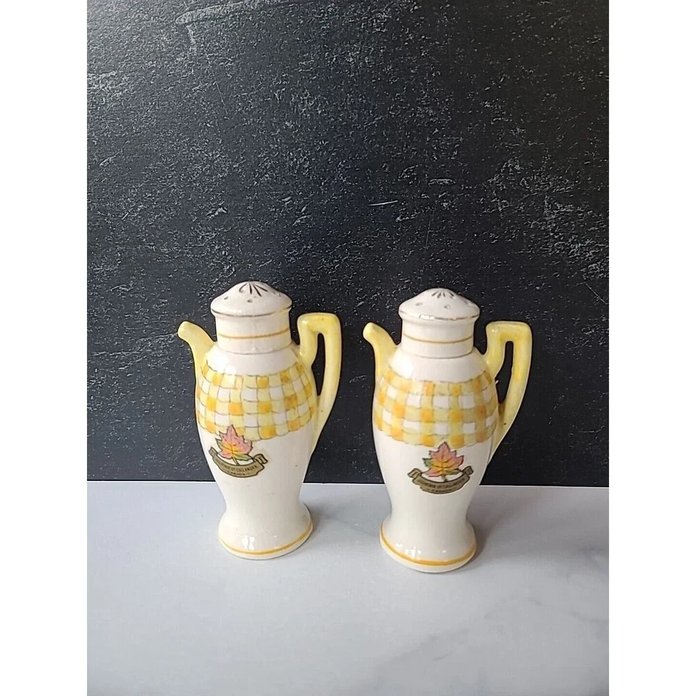 Souvenir Of Callander Canada Salt And Pepper Shakers Vintage